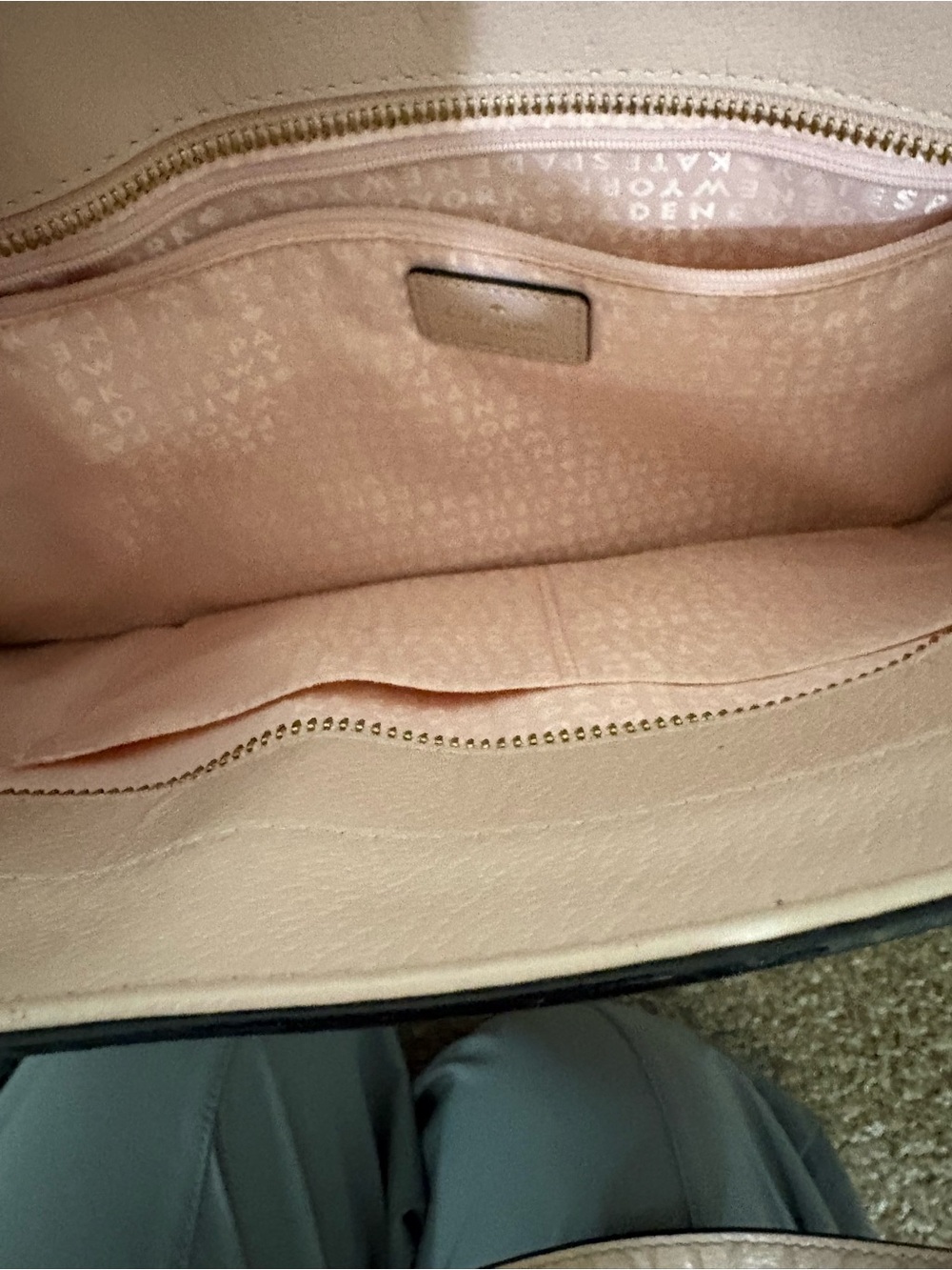 kate spade Pale Pink Pebbled Leather Tote - Picture 6 of 7